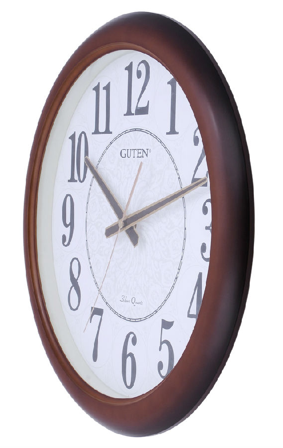 GD836-1欧式复古仿木纹塑胶挂钟